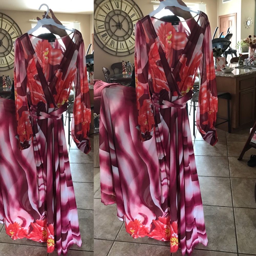 Candy Apple Wrap Maxi Dress - Picture 2 of 3